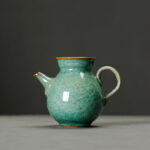 Aoyama Kiln transformed green handled fairness cup Japanese ceramic tea pitcher