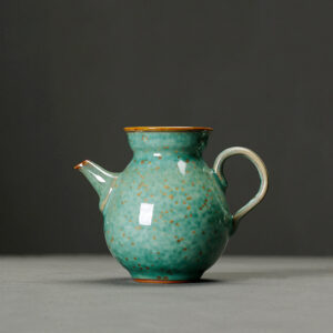 Aoyama Kiln transformed green handled fairness cup Japanese ceramic tea pitcher