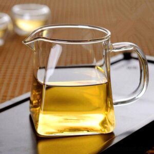 10oz square glass japanese fairness cup gong dao bei full product view