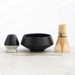 full complete authentic japanese black clay matcha set with all tools