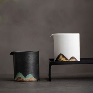 hand-painted black mountain ceramic fairness cup gong dao bei pour tea