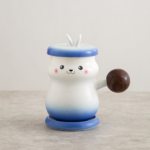 blue gradient cute rabbit loose leaf tea infuser mug 13.5oz