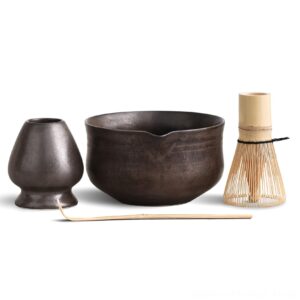 bronze complete japanese matcha set full tools view