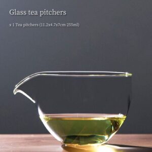 clear japanese glass fairness cup tea pitcher main product view