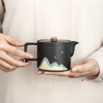 full set of hand-painted 8oz japanese ceramic teapot with tea tray and teacups