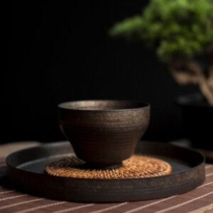 handcrafted gilded bronze japanese tea cup collection
