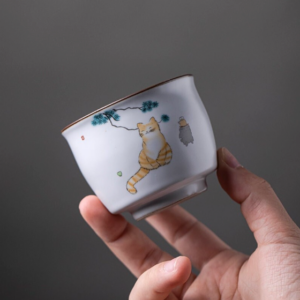 hand held authentic japanese tea cup ceramic