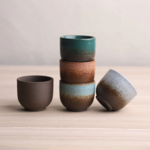 handcrafted gradient petal shaped japanese tea cup collection