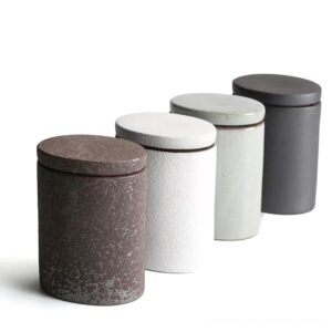 handcrafted japanese ceramic tea caddy sealed japanese tea canister
