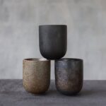 handcrafted japanese wabi-sabi ceramic japanese tea cup 4oz main view
