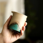handcrafted mountain relief japanese fairness cup main view