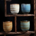 size reference of handmade japanese clay tea cup 6.7oz
