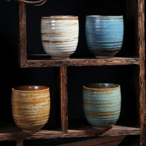 size reference of handmade japanese clay tea cup 6.7oz