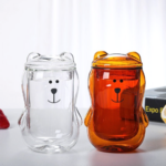 japanese bear double wall loose leaf tea infuser mug 10oz