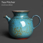 japanese blue green kiln change ceramic fairness cup main view