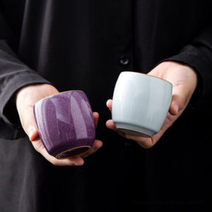 japanese style crackle glaze ceramic tea cup product view