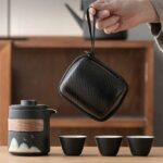 10oz portable japanese ceramic travel tea set full set unboxed