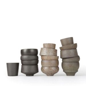 handcrafted japanese clay tea cups collection wabi sabi style