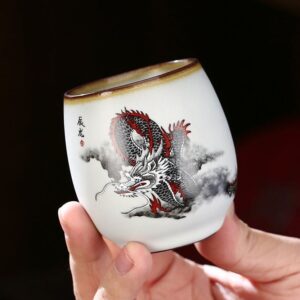 japanese style dragon ceramic tea cup 3.4oz style f