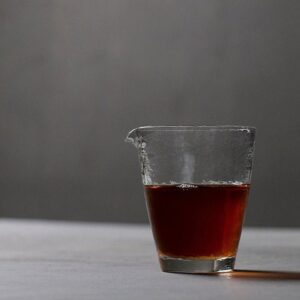 japanese hammered glass fairness cup tea pitcher 7.4oz front view