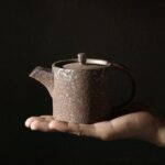 japanese iron rust glaze ceramic japanese teapot 7oz full product view