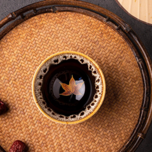 handcrafted japanese jian zhan maple leaf tenmoku tea cup