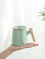 10oz japanese loose leaf tea infuser mug with ceramic filter and lid