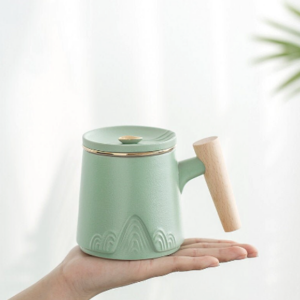 10oz japanese loose leaf tea infuser mug with ceramic filter and lid