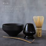 black matte japanese matcha set with all tools complete