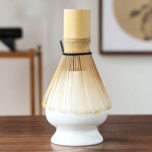 complete japanese matcha set with chasen naoshi and chashaku