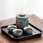 Portable Japanese ceramic travel tea set full set with teapot and cups