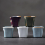antique japanese square porcelain tea cup 1.7oz product main view