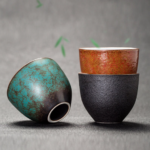 handcrafted japanese ceramic tea cup 2.7oz side view