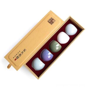 japanese tea cup set of five five great kilns styles with gift box
