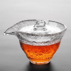 japanese textured glass gaiwan fairness cup 6.7oz main view