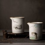 10oz kawaii cat japanese ceramic fairness cup tea pitcher full product view