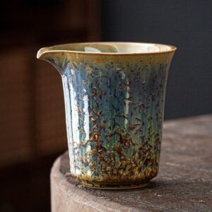 handmade kiln transformed ceramic japanese fairness cup tea pitcher main view