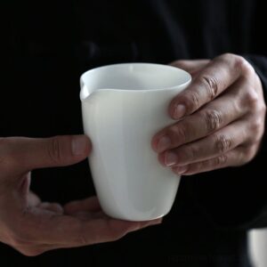 mutton fat jade porcelain japanese fairness cup gong dao bei main view