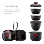 complete portable japanese ceramic travel tea set with carry bag