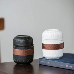 portable japanese ceramic travel tea set full set unboxed