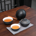 portable japanese ceramic travel tea set full set unboxed