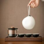 Portable Japanese travel tea set 6oz with carrying case