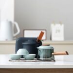 portable japanese travel tea set dark gray variant