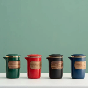 complete portable japanese travel tea set with teapot cups and travel bag