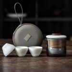 portable japanese travel tea set 6oz full set with carrying case