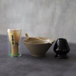 full complete traditional japanese matcha set with all four tools displayed