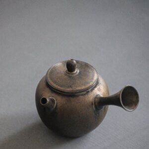vintage bronze effect japanese kyusu teapot main view