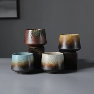 full set vintage handcrafted japanese ceramic tea cup 7oz