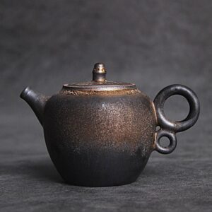 vintage japanese gilded 4oz ceramic teapot full product view