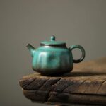 vintage japanese green ceramic teapot 5oz main product view